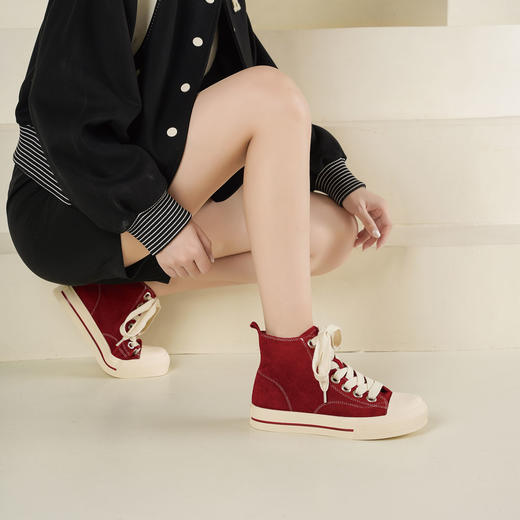 Westory2025年冬季厚底高帮运动鞋休闲板鞋舒适百搭短靴S25DS86261 商品图7