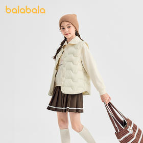 【商场同款】巴拉巴拉儿童轻薄羽绒马甲男女童上衣新款2025冬三防