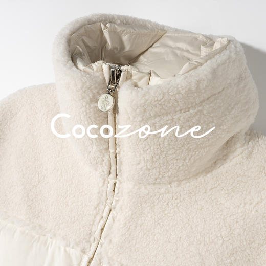 COCO ZONE 刘一一 "莱蒙鹅绒"立领拉链拼接鹅绒服 CD2A2580 商品图3