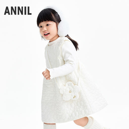 【实体店同款】女童无袖梭织连衣裙冬季新款安奈儿童装XG543042 商品图1