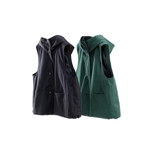 绽放699朵/细腻斜纹连帽可调节抽绳文艺百搭羽绒马甲秋冬保暖外搭 商品图4