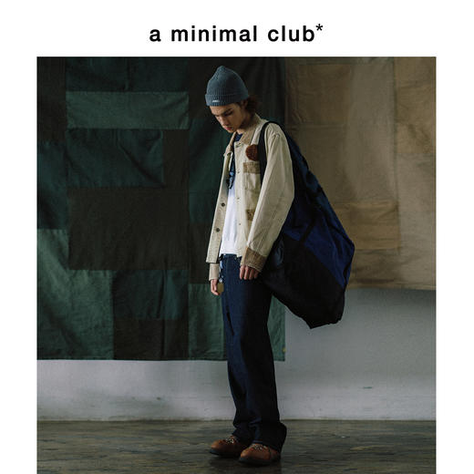 a minimal club重磅【原牛】磨毛皮标直筒牛仔裤调节巴黎扣AM59DT02 商品图1