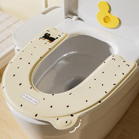 【19.9得2个打造厕所舒适“圈”】四季通用EVA防水隔菌，触感舒适柔软 Q 弹，安装简单一贴即用，不脏手抑菌率高，免洗防水坐便圈四季通用夏季马桶坐垫套子QQ