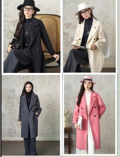 585816经典西服领长大衣外套 商品图10