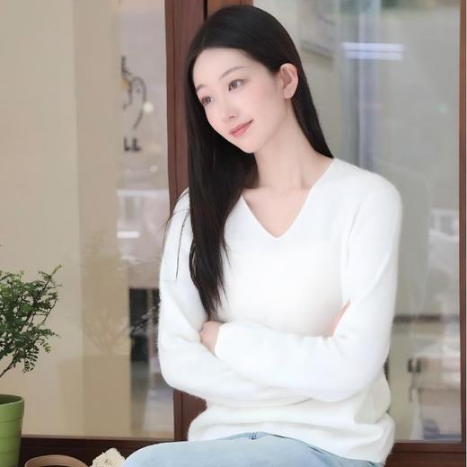 miu*iu同款 SUSX奶fufu细闪糖果色系无缝一体拉毛针织衫（下单3-7天发货） 商品图6