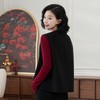 西子/云绒异色羊毛呢双面穿斜襟紫杏色马甲/MJTJ377 商品缩略图3