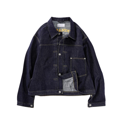 a minimal club复古重磅【原牛】撞色字母印花牛仔夹克街头AM59DC01 商品图5