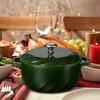 GREE格力 大松铸铁珐琅锅 3.8L 活色生香 厚实铸铁 GTF24-T01b 黛绿 商品缩略图1