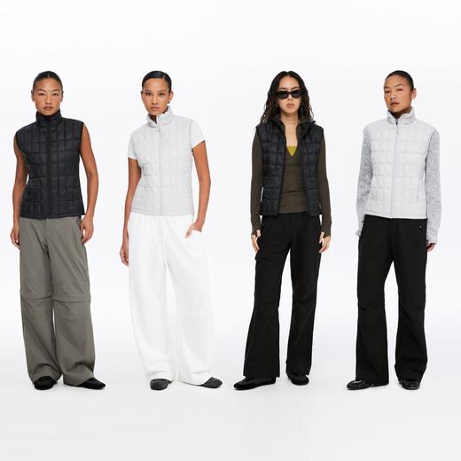 oneup格纹收腰羽绒马甲 商品图4