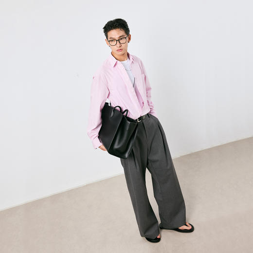 棉仓3671004002-【层序之间】新疆长绒棉衬衫男秋季微宽松叠穿衬衣 商品图1