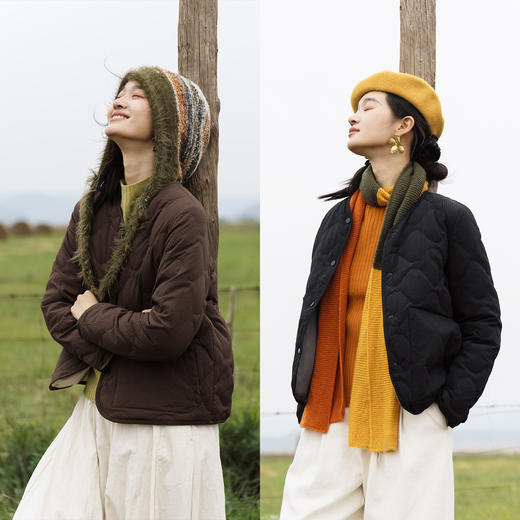 特绽放713朵/暖芯菱格羽绒服·90白鹅绒双面穿轻薄短款羽绒服新款 商品图0