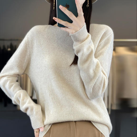 优选丨鹿展001 100%羊毛基础款圆领 948 商品图0