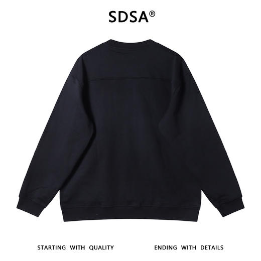 11338SDSA男士秋冬新款痞帅男装小众拉链口袋设计纯色圆领卫衣百搭时尚 商品图5