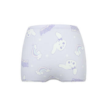 爱慕儿童内裤女童春莫代尔中腰平角裤2条装紫底小兔160 商品图3