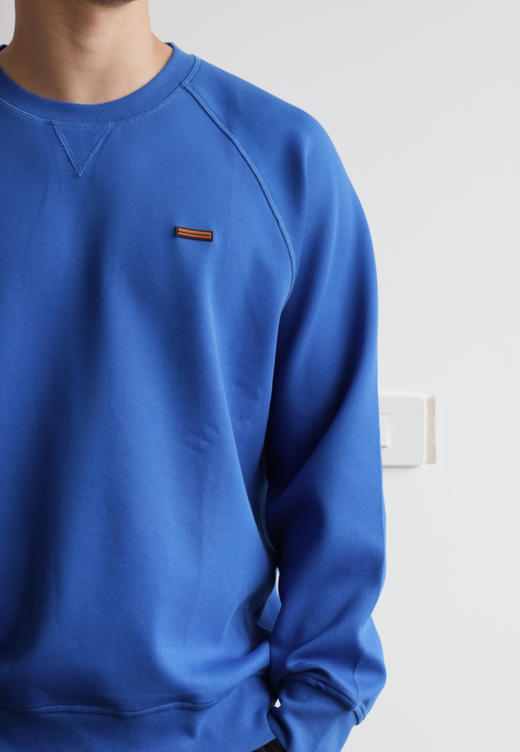 E.Z 双面针织宽松插肩圆领卫衣 WY926 商品图1