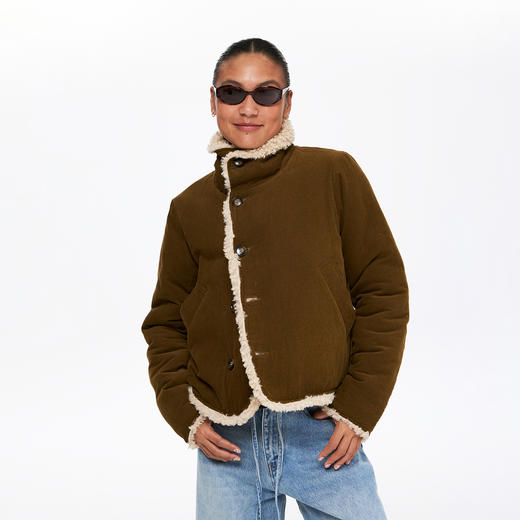 oneup灯芯绒羊羔毛双面穿外套 商品图4