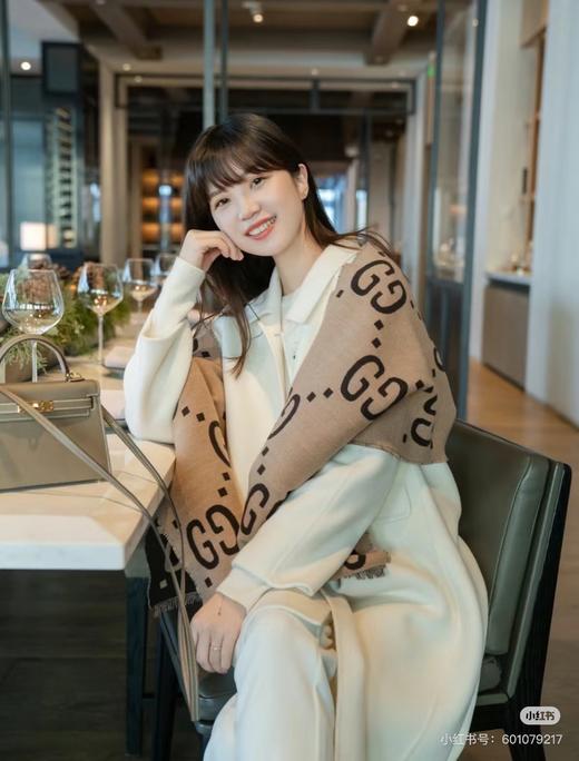 GUCCI  古驰双G提花羊毛双面围巾 商品图3