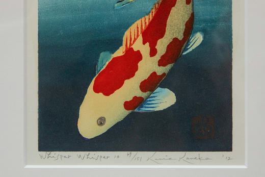 独角鹿西洋古董2012年日本当代艺术家Kunio Kaneko签名创作出品限量木刻版画作品「Whisper Whisper 10 低语·十」 商品图6