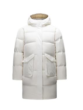 安踏速暖羽绒服丨中长款羽绒服女士秋季防泼水棉服外套162517901 商品图0