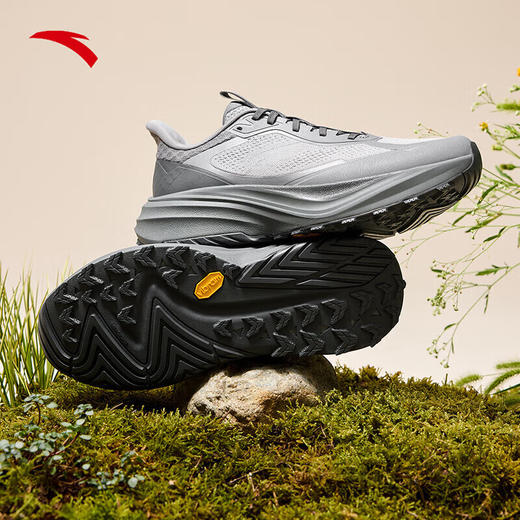 安踏（ANTA）昆仑丨男鞋运动户外徒步鞋耐磨抓地越野跑步鞋子男登山112535590 信鸽灰/碳素灰/城堡灰-2 商品图0