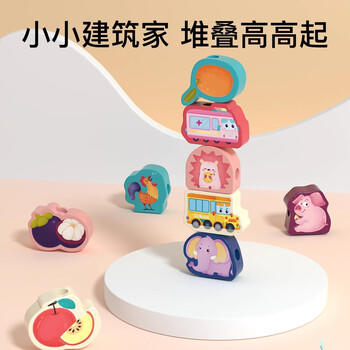 小顽豆婴幼儿童串珠子训练专注力穿绳线积木早教1一2-3岁半宝宝六一玩具 商品图1