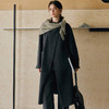 OLrain欧芮儿2025新款女冬季撞色围巾羊毛双面呢大衣长袖宽松外套 商品缩略图0