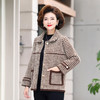 W504-82234-95-168中年妈妈秋装洋气仿水貂绒毛呢格子外套50岁中老年女冬季长袖大衣 商品缩略图0