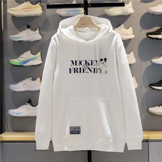 李宁男子2025秋季套头连帽运动上衣健身卫衣AWDVD35-1 商品图0