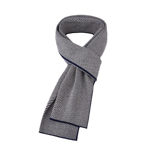 【人字纹围巾礼盒装】加厚休闲商务保暖防风围脖 冬季百搭针织高端围巾 商品图4