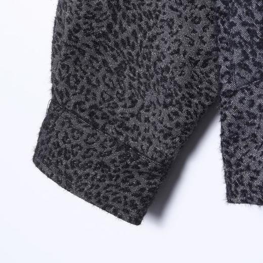 SDSA男士秋冬新款痞帅男装潮牌简约豹纹翻领棉服百搭宽松外套 商品图3