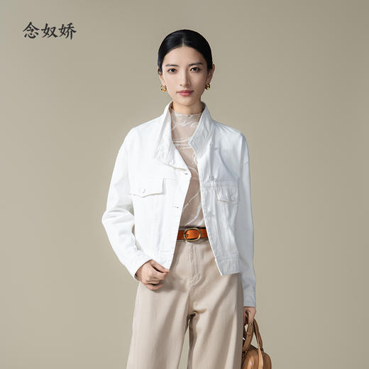 【商场同款】CNJ5380 “风尚牛仔衣” 白色清新、轻盈，斜纹牛仔棉，吸汗透气 白色牛仔外套 商品图10