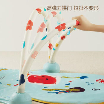 贝恩施婴儿健身架0-6个月宝宝脚踏钢琴玩具0-1岁新生儿礼盒满月见面礼物 商品图4