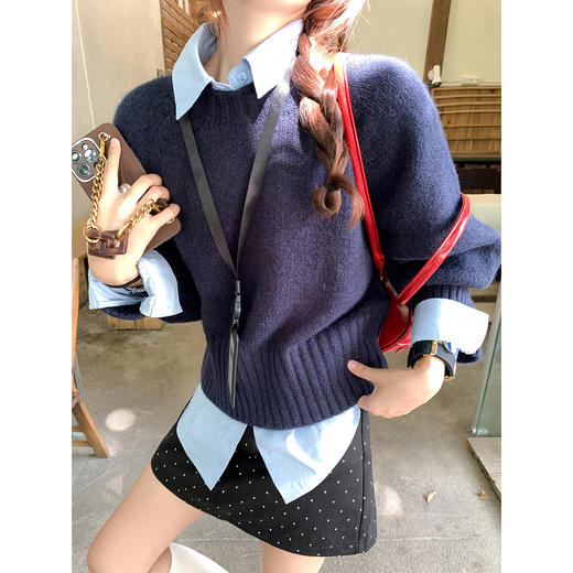 <曾小咸推荐>3.2现货秒杀！微信超特价！韩版2色宽松慵懒风毛衣 日常159.99 立减70 秒杀89.99！ 商品图4