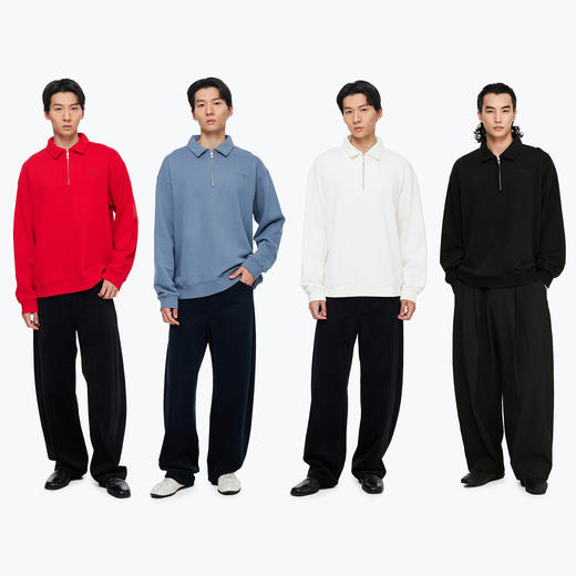 oneup半拉链翻领宽松卫衣Polo  （男女同款） 商品图4