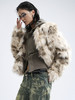 TR她热 反叛拽姐 花色毛绒复古设计感正肩短款环保皮草外套 商品缩略图2