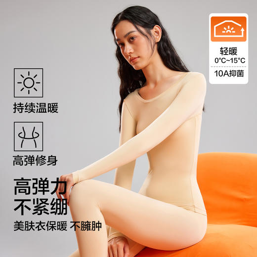 【玻尿酸肌底衣】【10A抑菌】【M-XXL】【有棵树】女士保暖内衣套装 商品图1