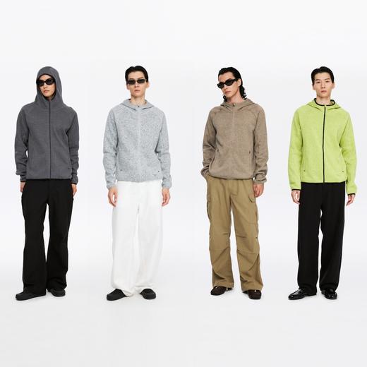 oneup抓绒连帽宽松拉链外套 商品图4