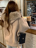 大毛领奶茶色开衫 商品缩略图1
