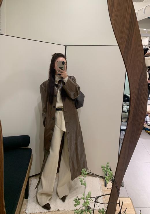 Read Nameless /防风时髦咖色长皮衣 2025/10/23 商品图8