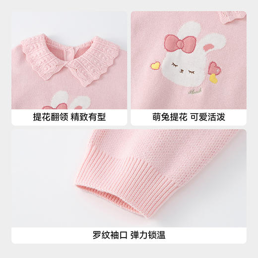 【实体店同款】女童翻领针织衫冬季新款安奈儿童装XG544092 商品图4