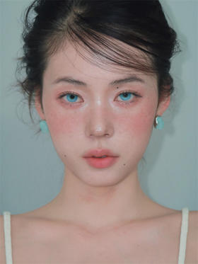 Huohuocon 圣灵玻璃海 日抛直径14.2mm混血美瞳 蓝色