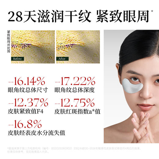 松生胶原蛋白抗皱眼膜敏感肌专研紧致舒缓焕亮淡纹眼膜贴5对/盒 商品图1