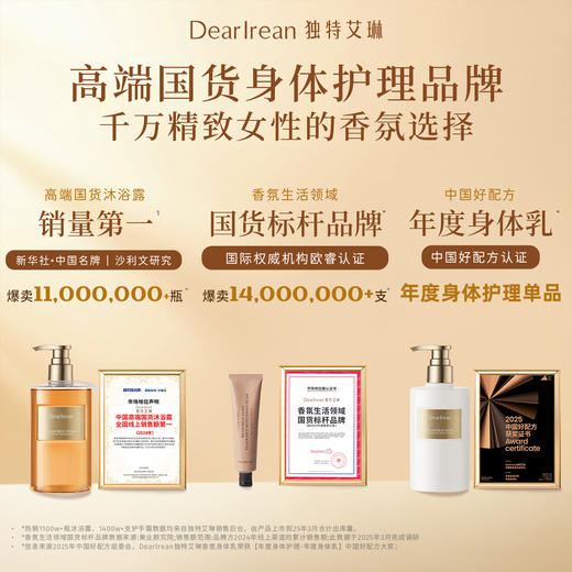 【冯建宇专属】DearIrean 独特艾琳“宇”你心动冯建宇专属香氛沐浴露/身体乳/护手霜洗护组合 商品图3