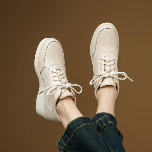 【预售5天】真皮圆头坡跟中跟，及踝靴休闲短靴子168XY&L023 商品图2