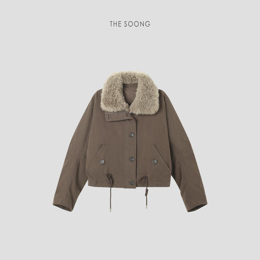 THESOONG|重工纯棉立裁90白鹅绒山羊绒翻领羽绒服HWYRF8045 商品图3