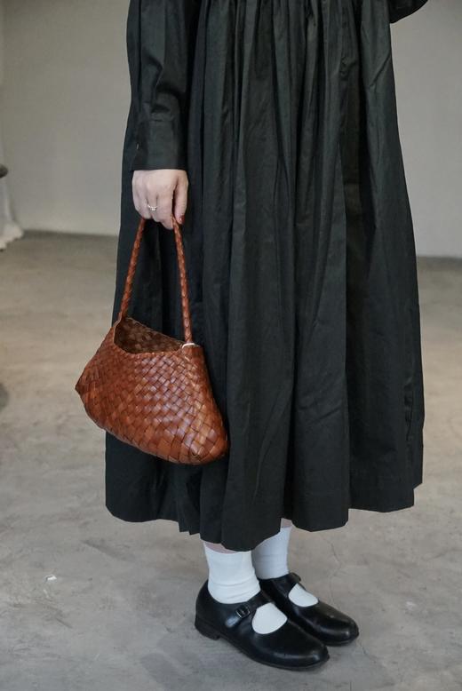 Casey Casey墨绿色衬衫长袖连衣裙 商品图1