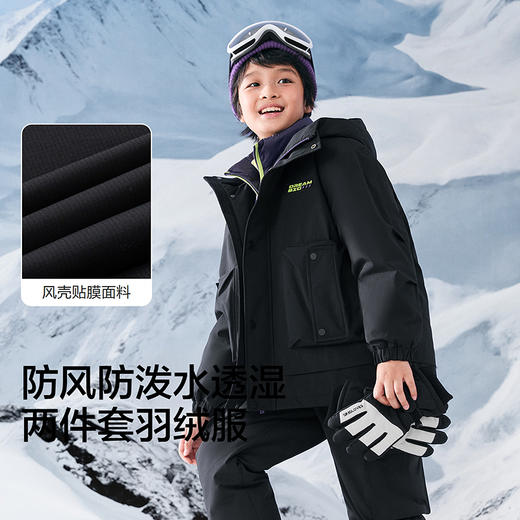 巴拉巴拉儿童羽绒服男童连帽2025冬季新款两件套防护 商品图3
