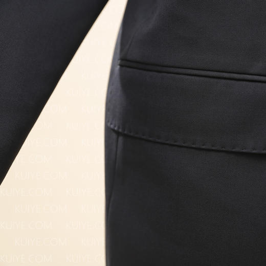 【福天华】高品质新式寿衣男西服“福安万代”（蓝色）百年工艺寿服 商品图4