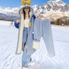 【YW】无忧购“清仓特价”黛西鸭加绒加厚睡袍长裤套装（现货发) 商品缩略图1