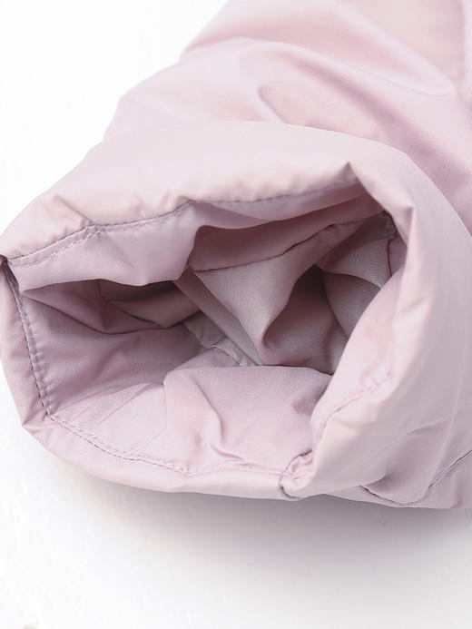 粉色盘扣波浪纹短款羽绒服 秋冬复古风立领拉链保暖面包服外套 商品图3